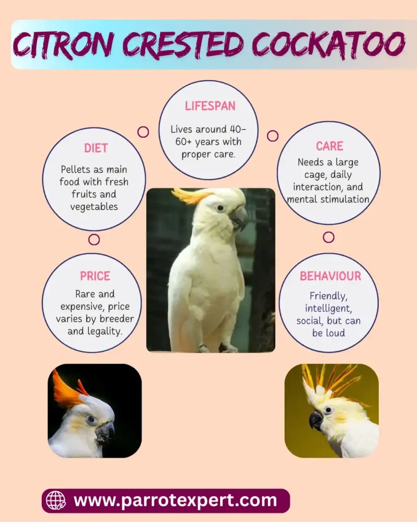 Citron Crested Cockatoo